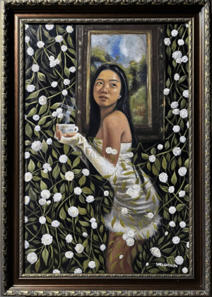 Serene Elegance: Tea Among White Flowers